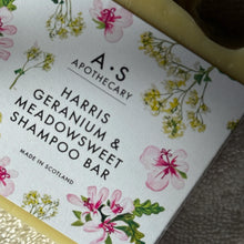 Load image into Gallery viewer, A.S Apothecary Harris Geranium + Meadowsweet Shampoo + Body Bar