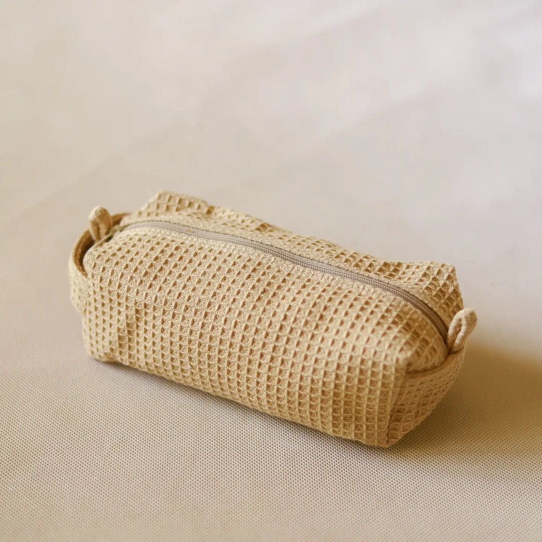 Organic Mustard Waffle Accessory Pouch