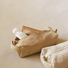 Load image into Gallery viewer, Organic Mustard Waffle Accessory Pouch
